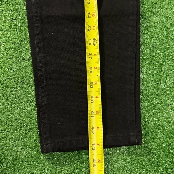 Vintage Wrangler Jeans Womens 10x32 Black Made USA High Rise Tapered Fit Western - Picture 3 of 6